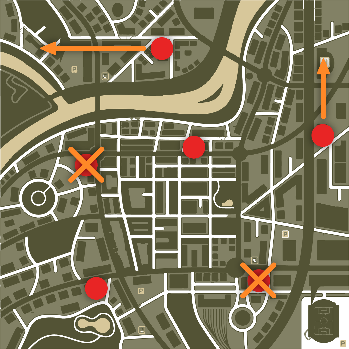 Branch network optimization map