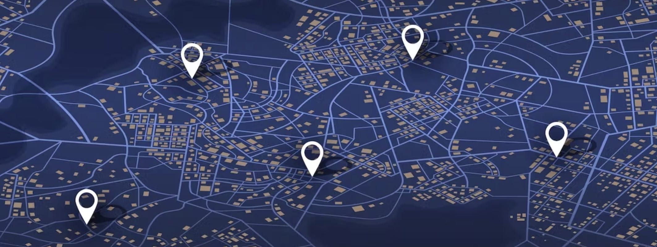 map with location pins