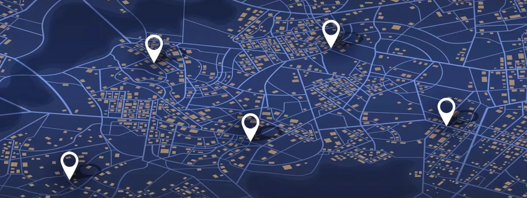 map with location pins
