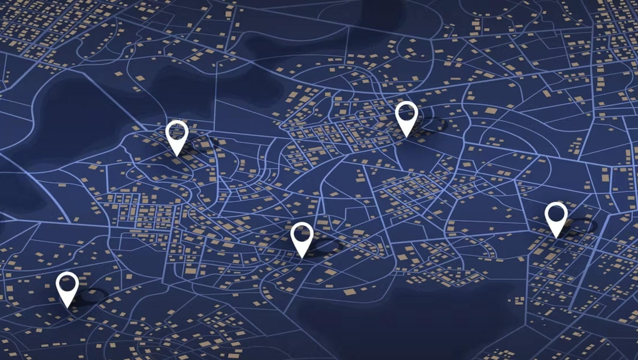 map with location pins