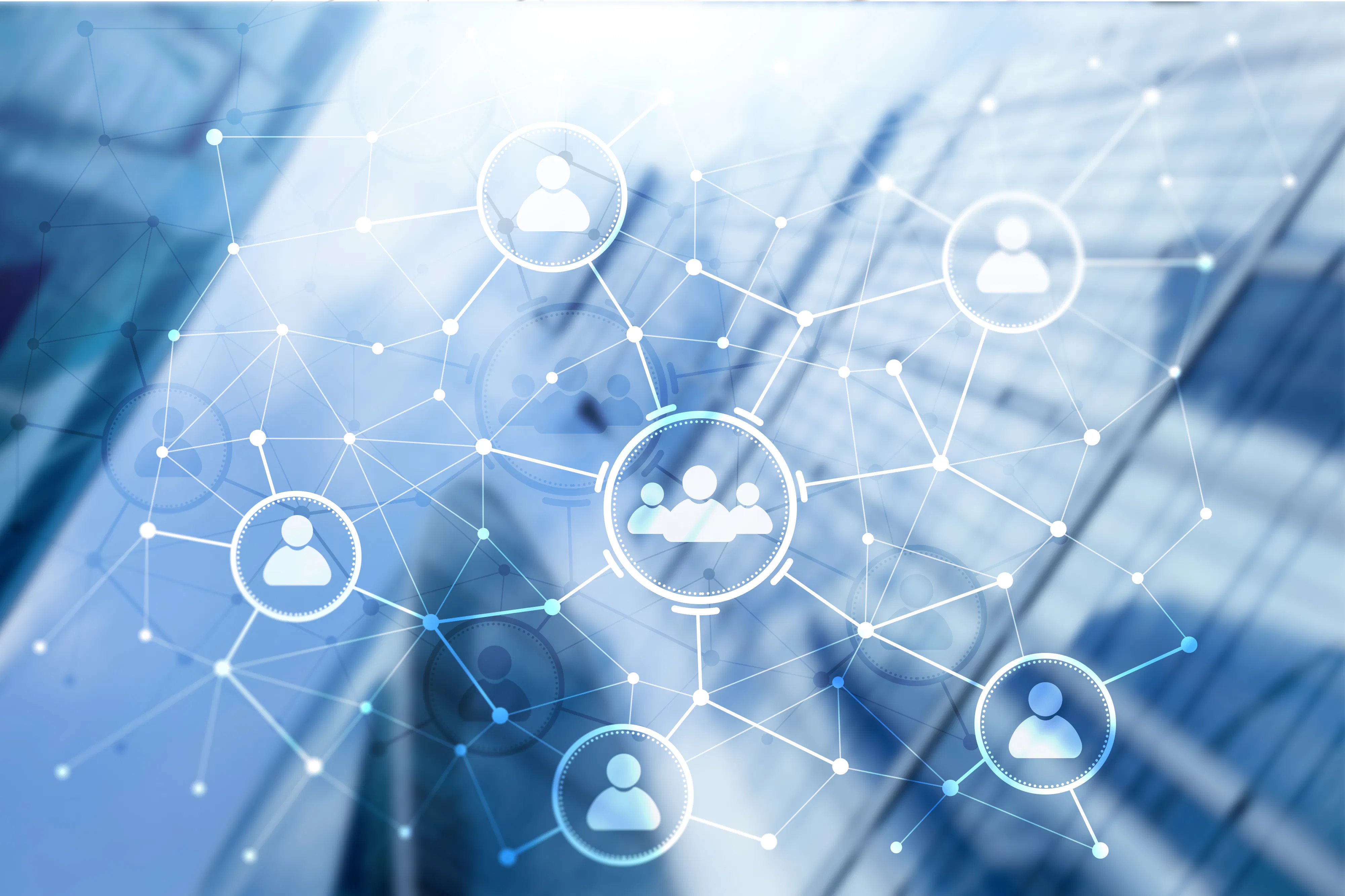 demographic icons in hexagons