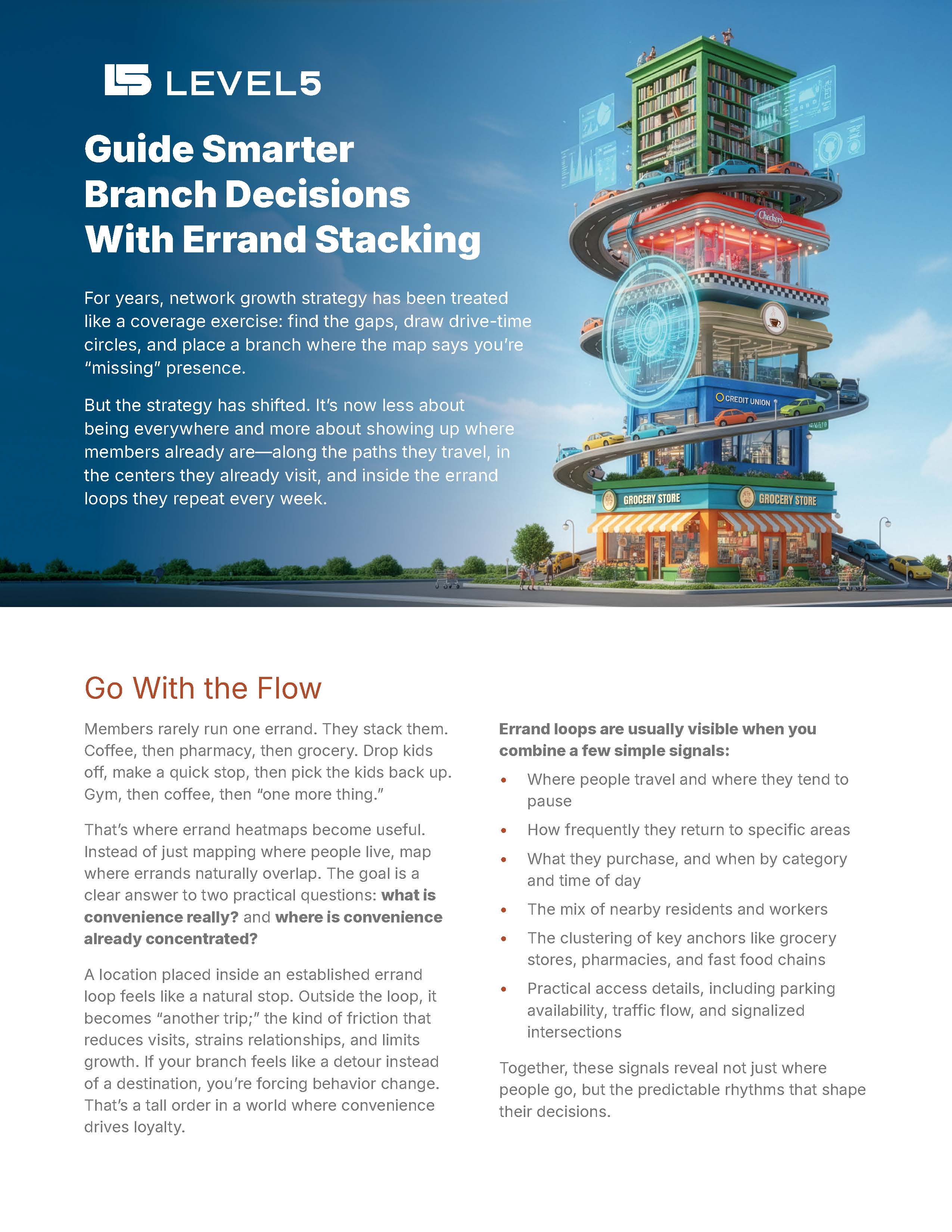 Cover image of the article download that guides credit union executives to smarter branch location decisions by understanding errand stacking