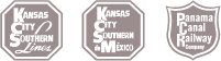 Kansas City Southern, Kansas City Southern de México, and Panama Canal Railway logos in a horizontal row