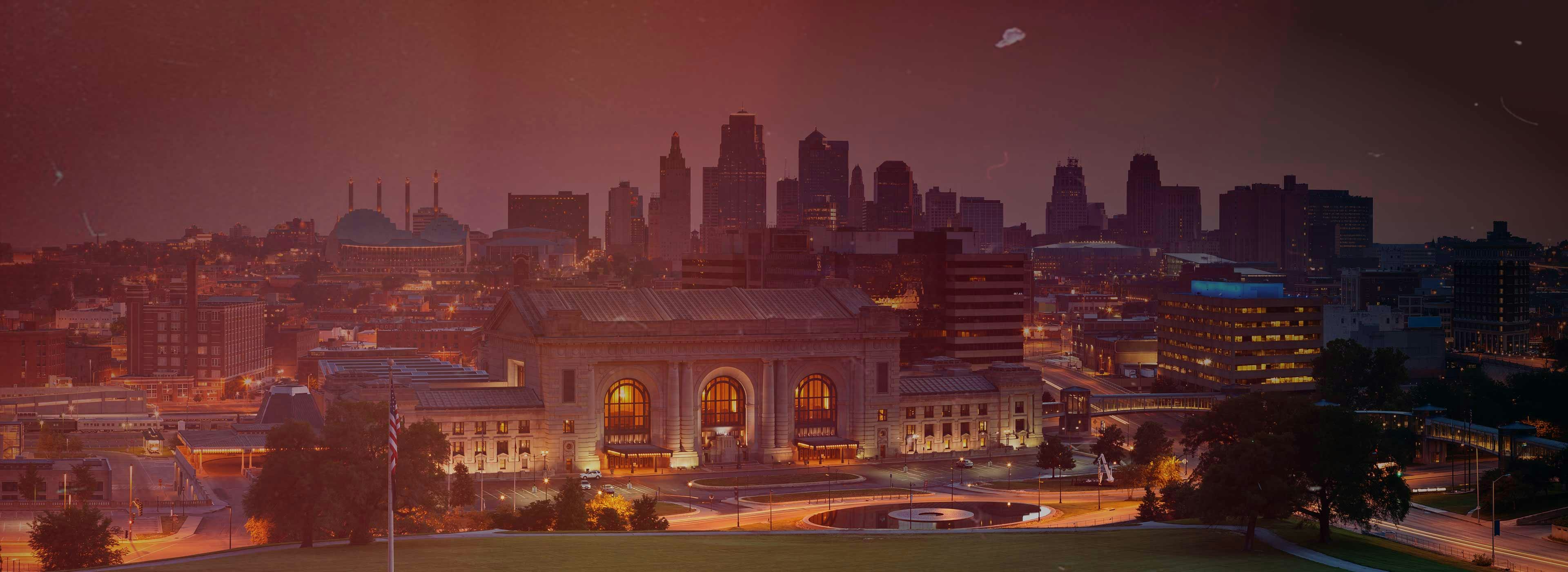 Kansas City skyline with Union Station in the forefront