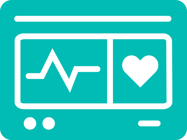 Minimal design sketch with heart beat wave and heart shape