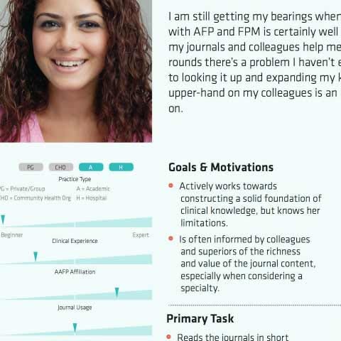Screenshot of an example of a user persona document
