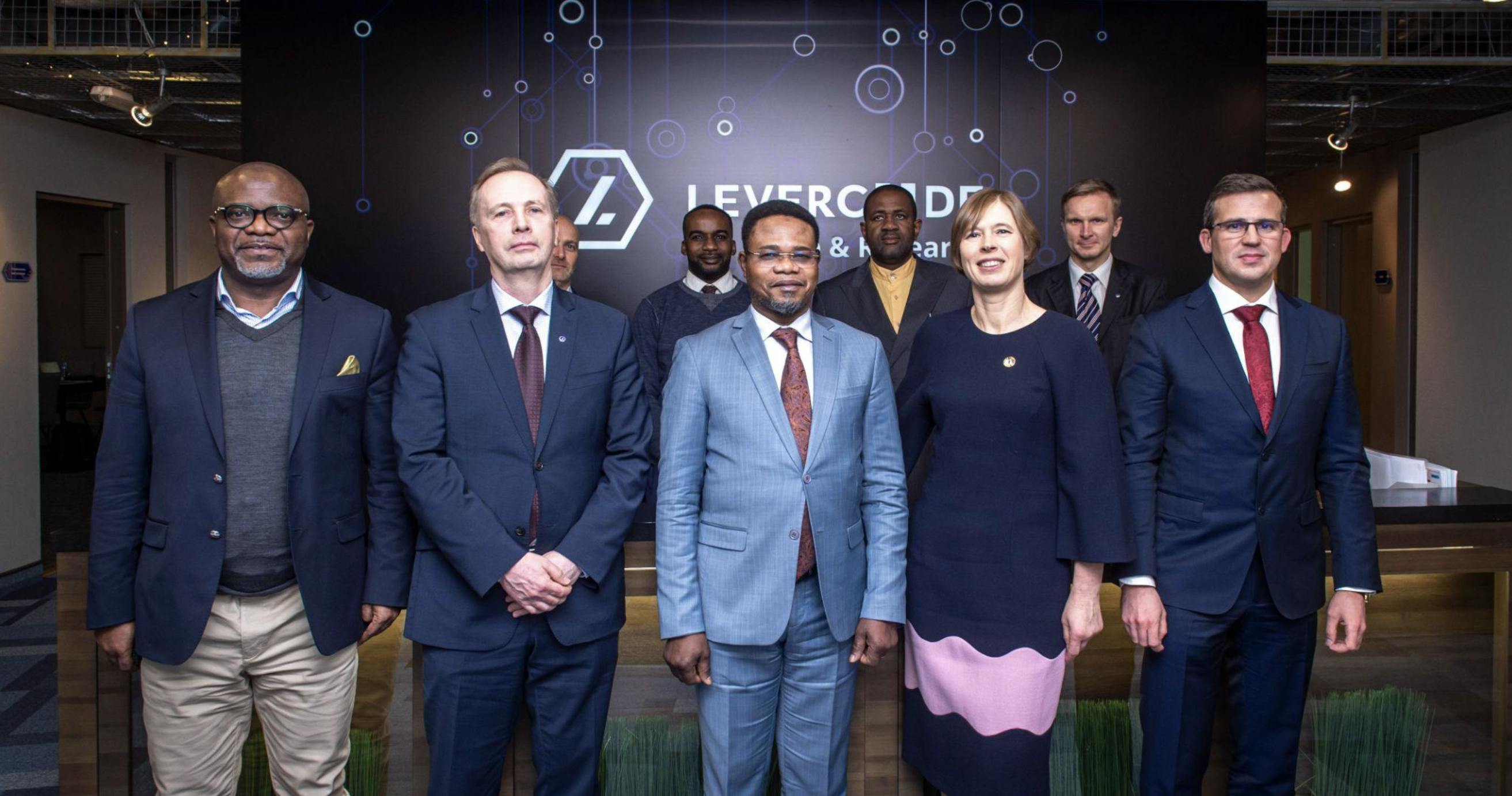Pictured (left to right): Noel Jean-David Sangu Litanga, Gustav Poola, Desiré Kolongele Eberande, Kersti Kaljulaid, Nils Grossberg