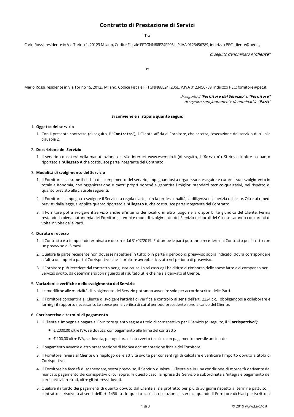 Contratto di Lavoro Autonomo Occasionale – Modello e Guida modello