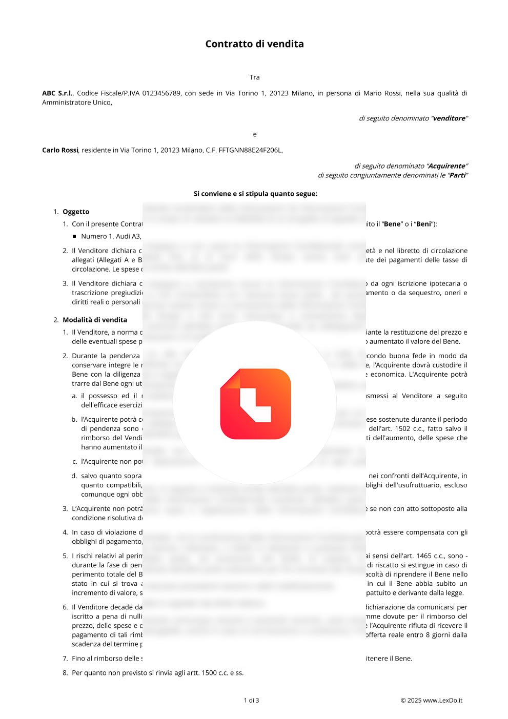 Contratto di Vendita tra Privati – Modello e Guida modello