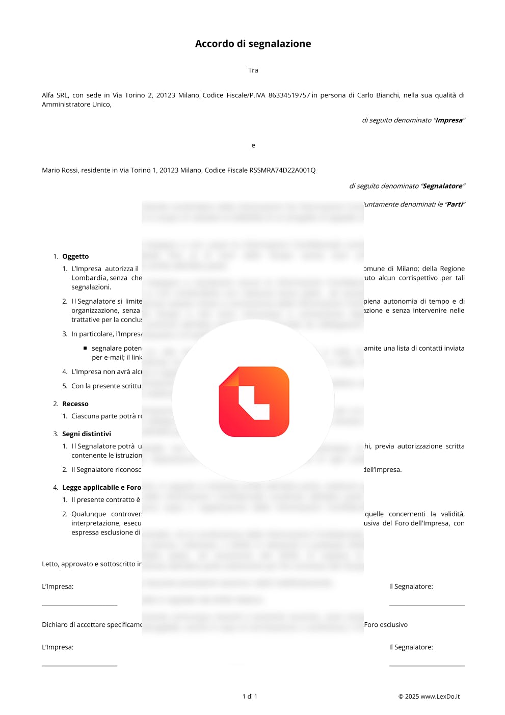 Contratto di Procacciatore d'Affari – Modello e Guida modello