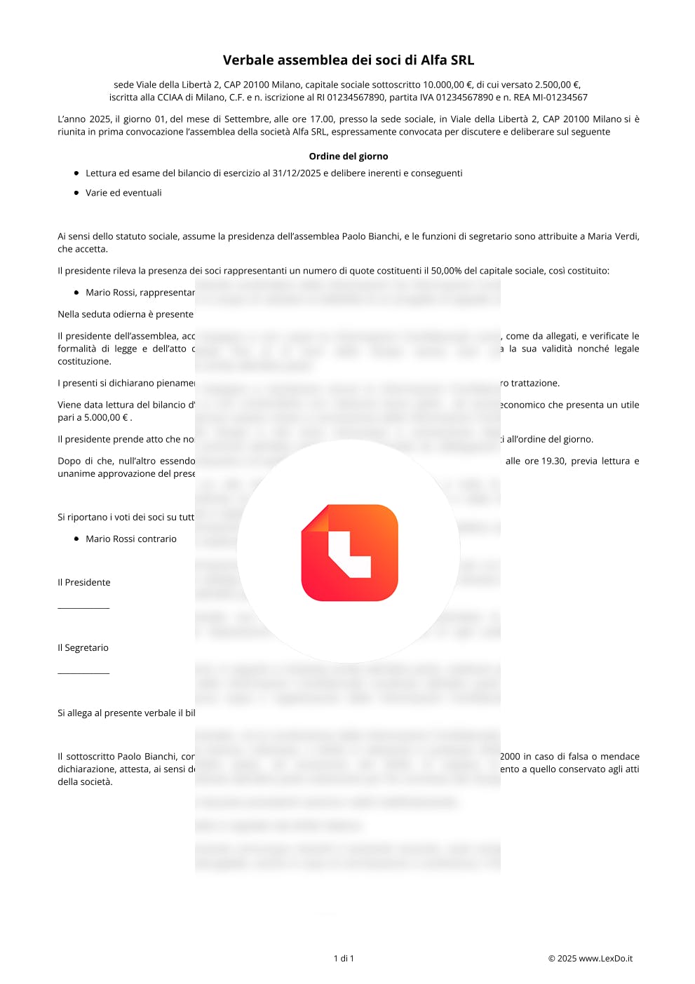 Verbale Assemblea Soci – Modello e Guida modello