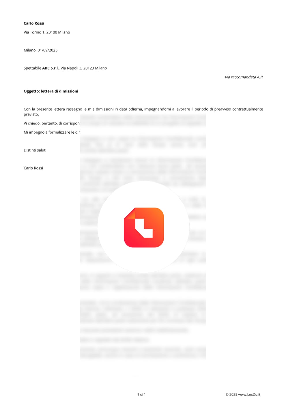 Lettera di Dimissioni – Modello e Guida modello