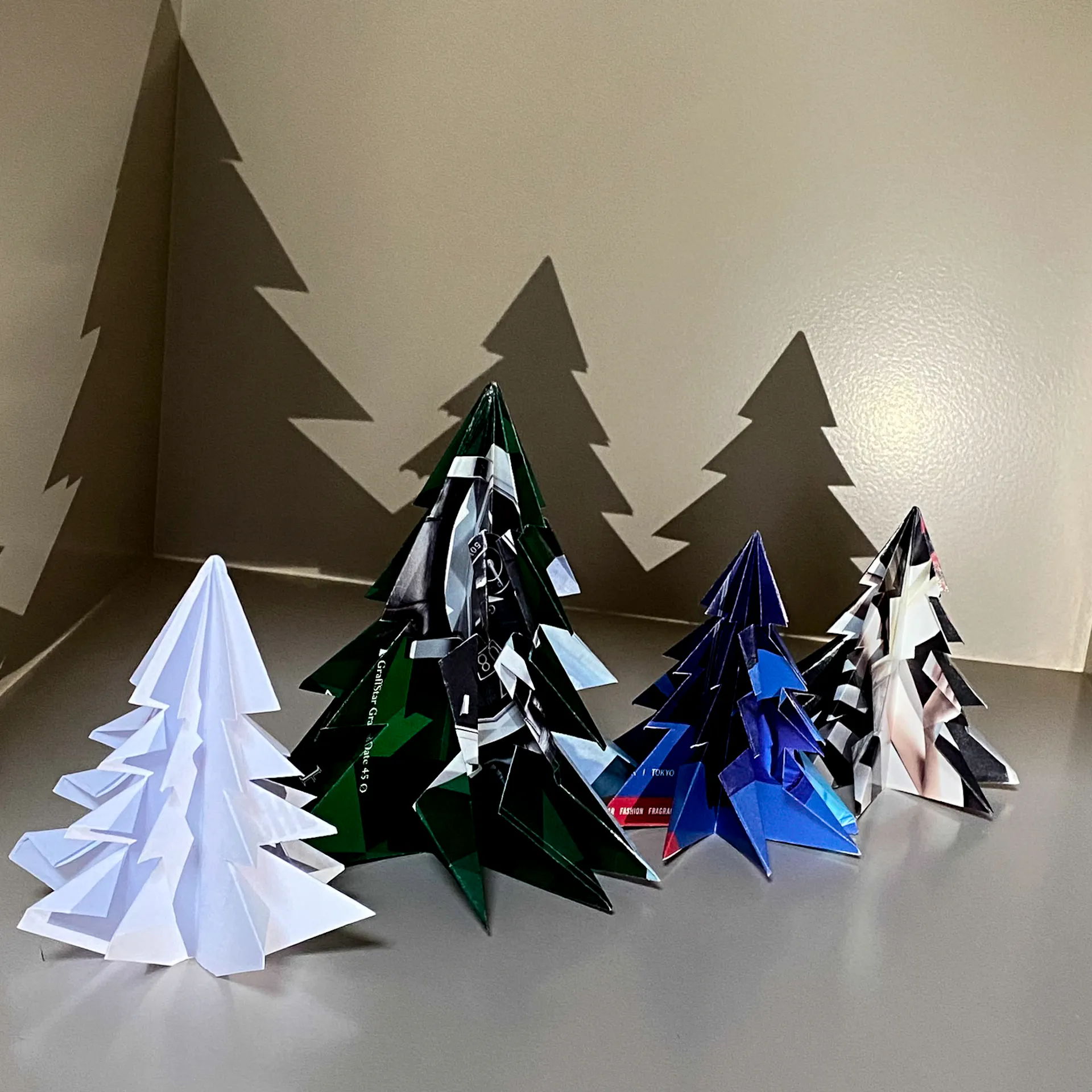 sapins en origami