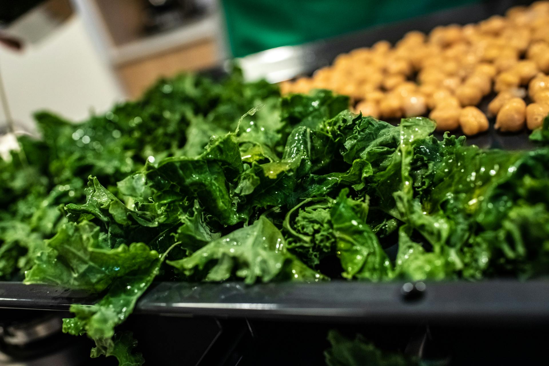 Kikkererwten met gebakken knolselder en boerenkool