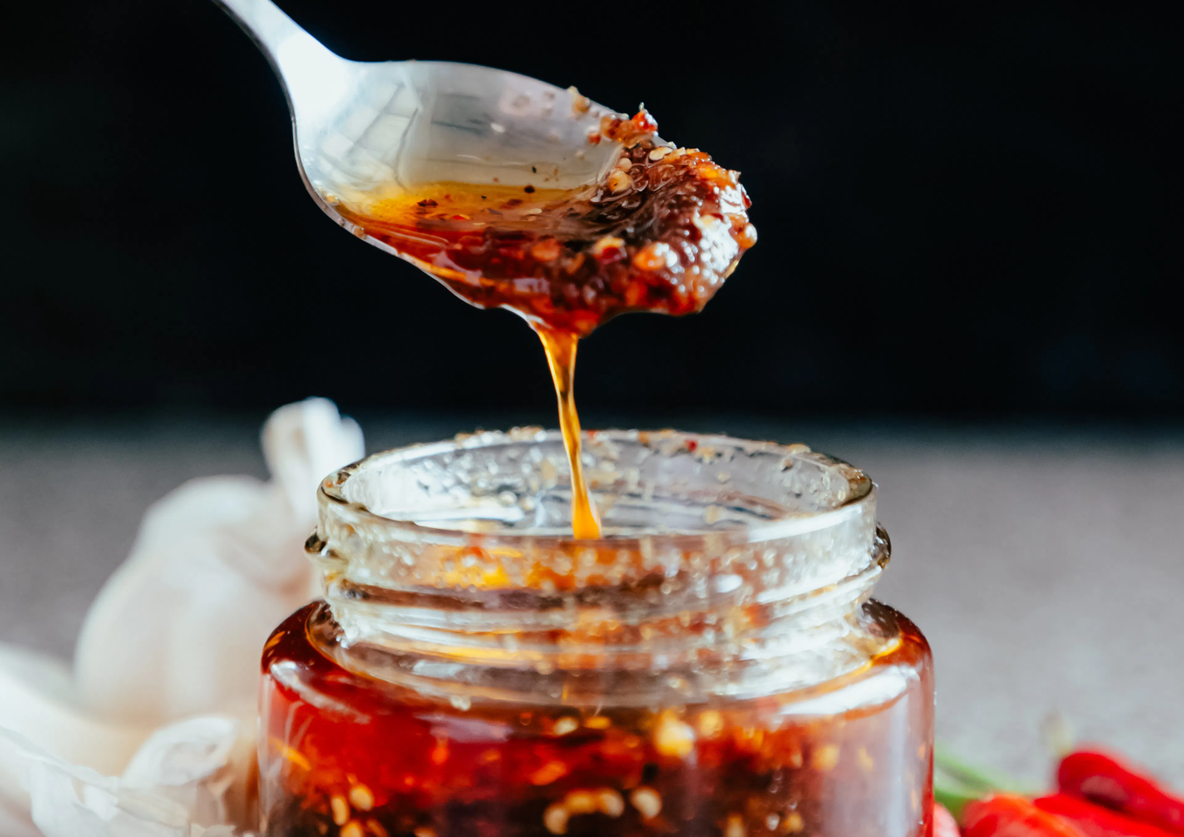 Foto van een pikante saus