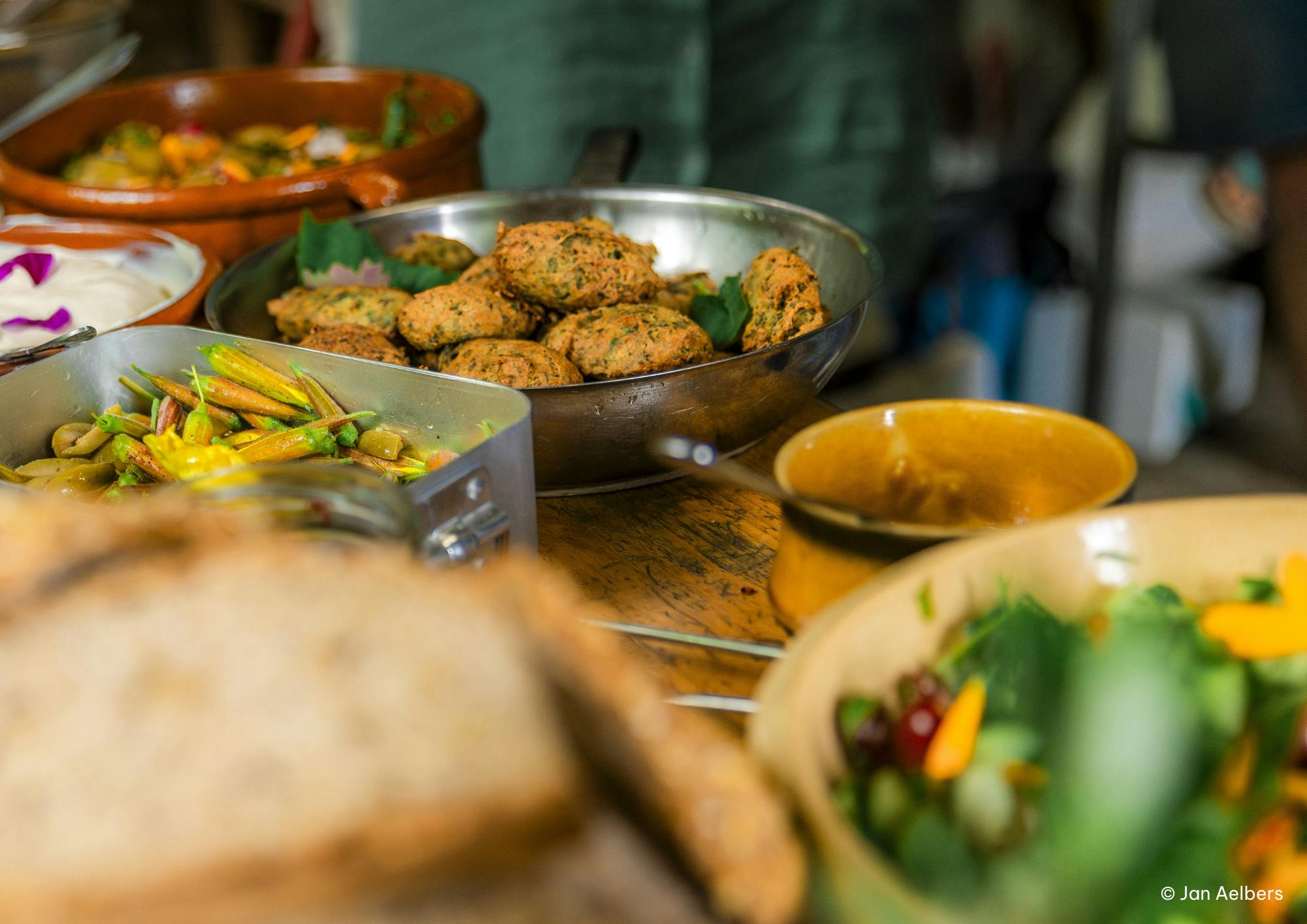 Foto van een vegetarisch buffet