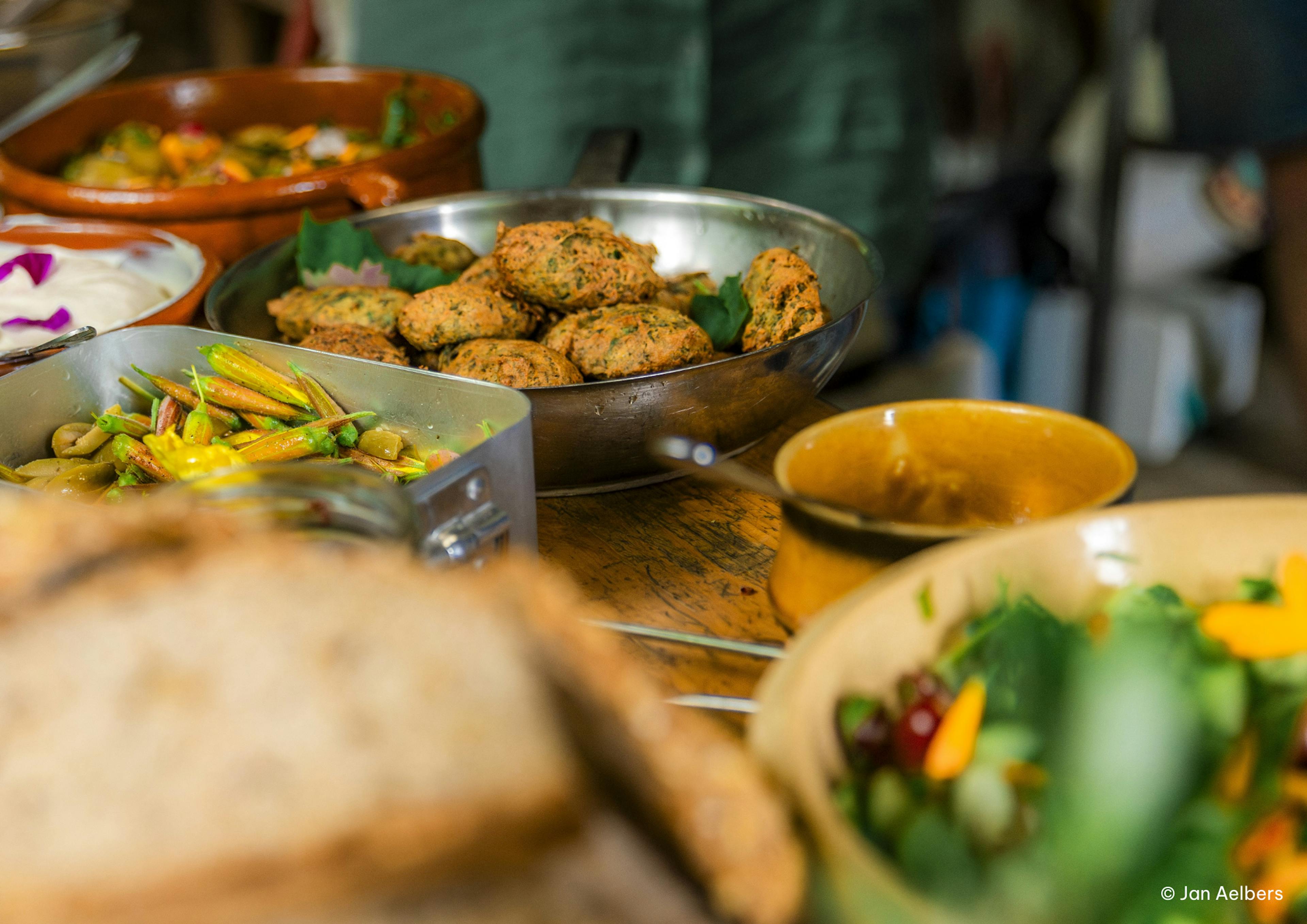 Foto van een vegetarisch buffet