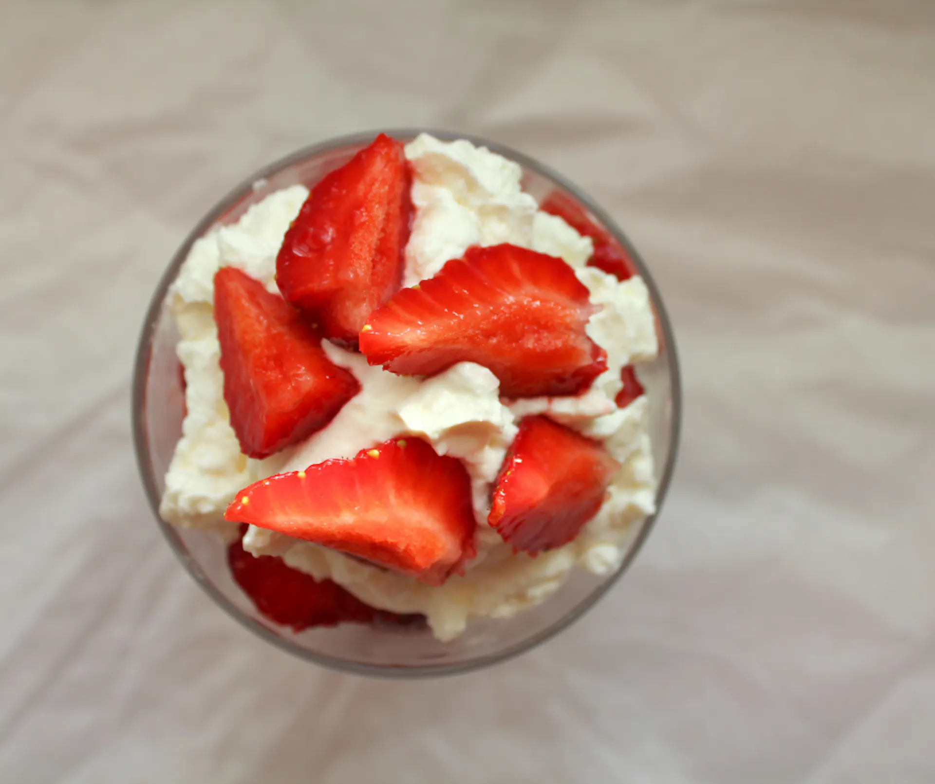 Crème chantilly fraises linette