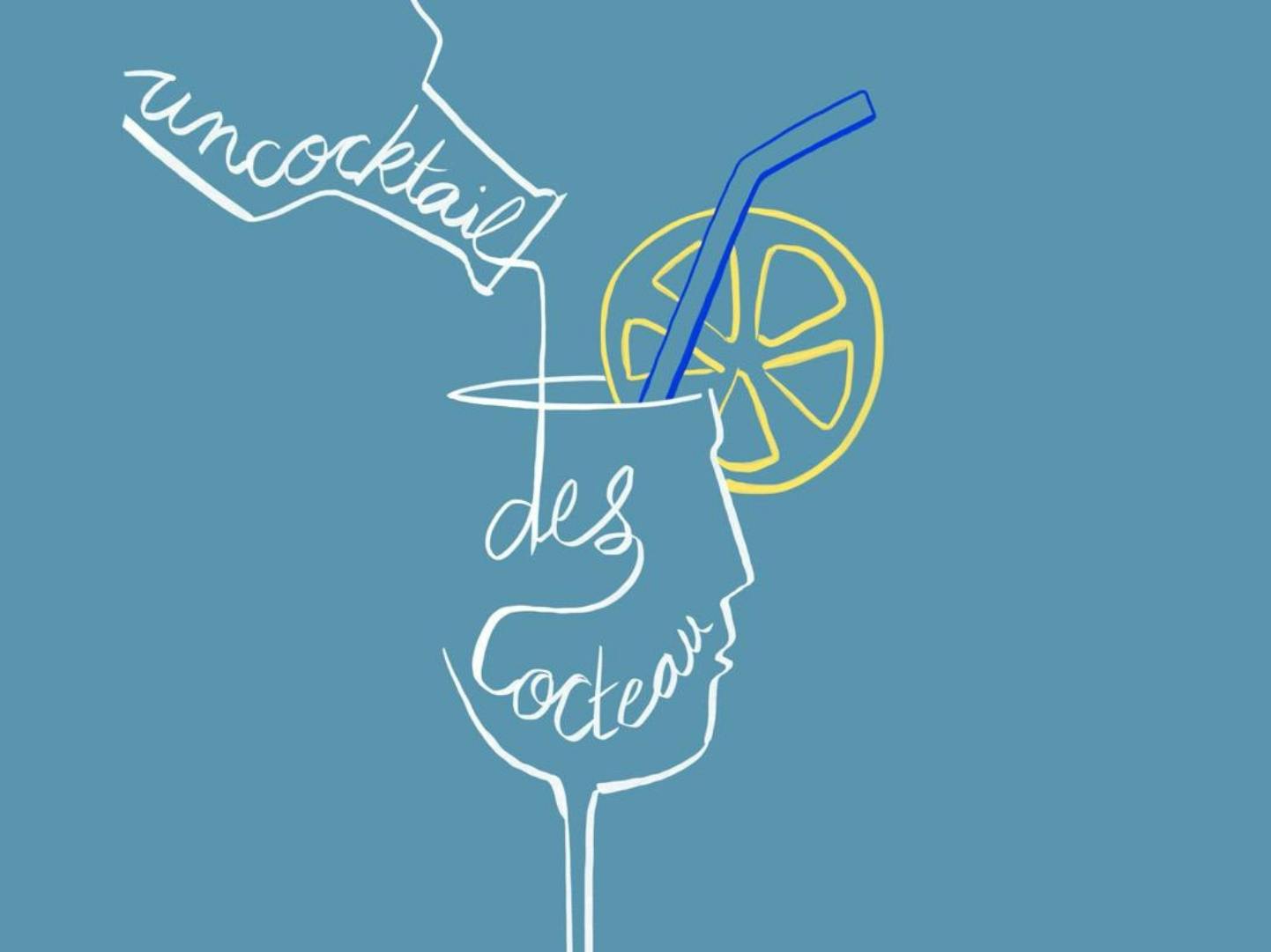 Verre à cocktail un cocktail des cocteau