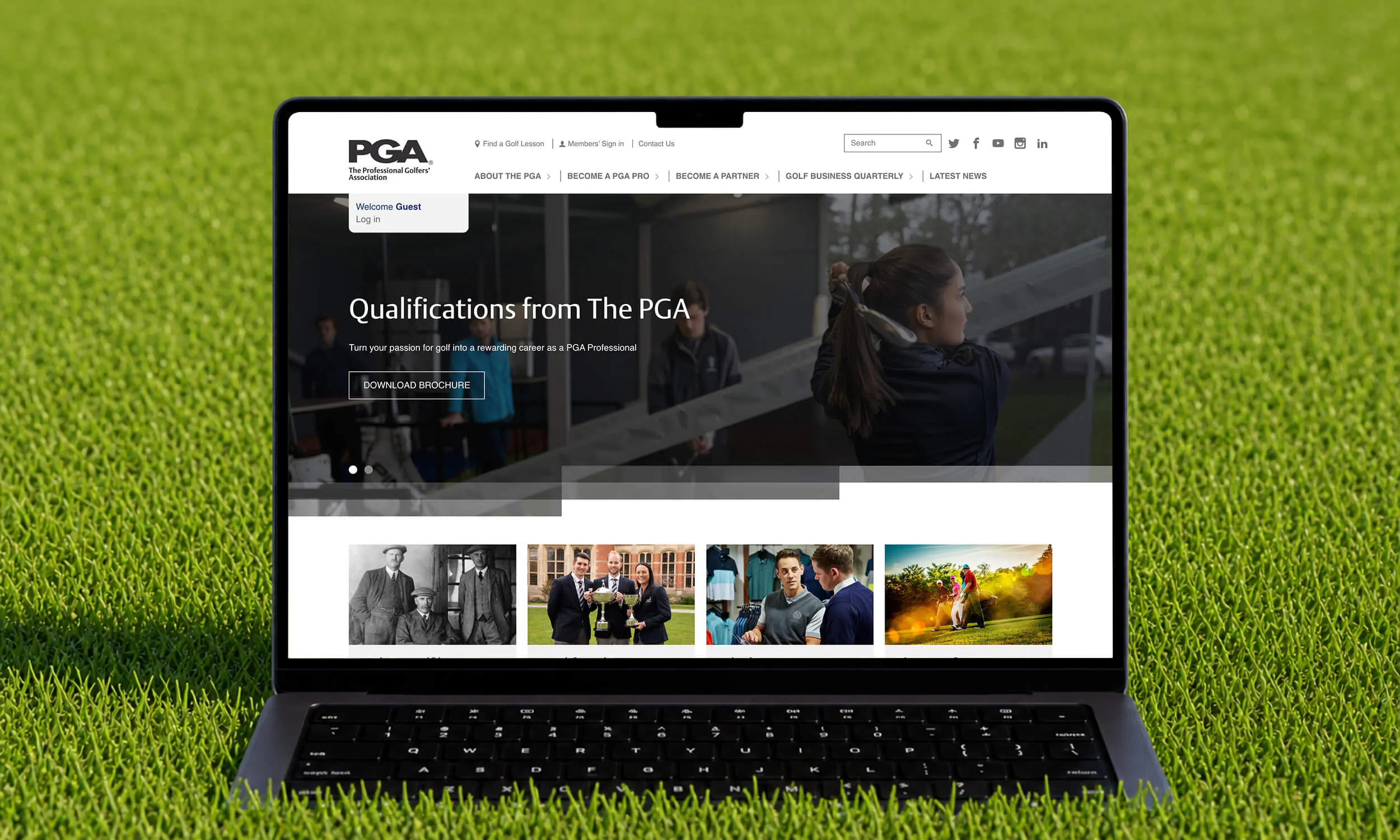 pga golf website design
