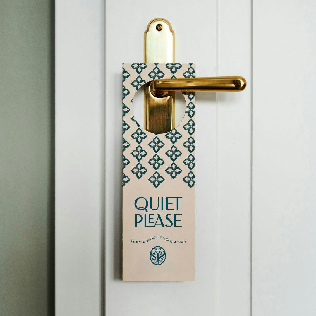 quiet please door hanger