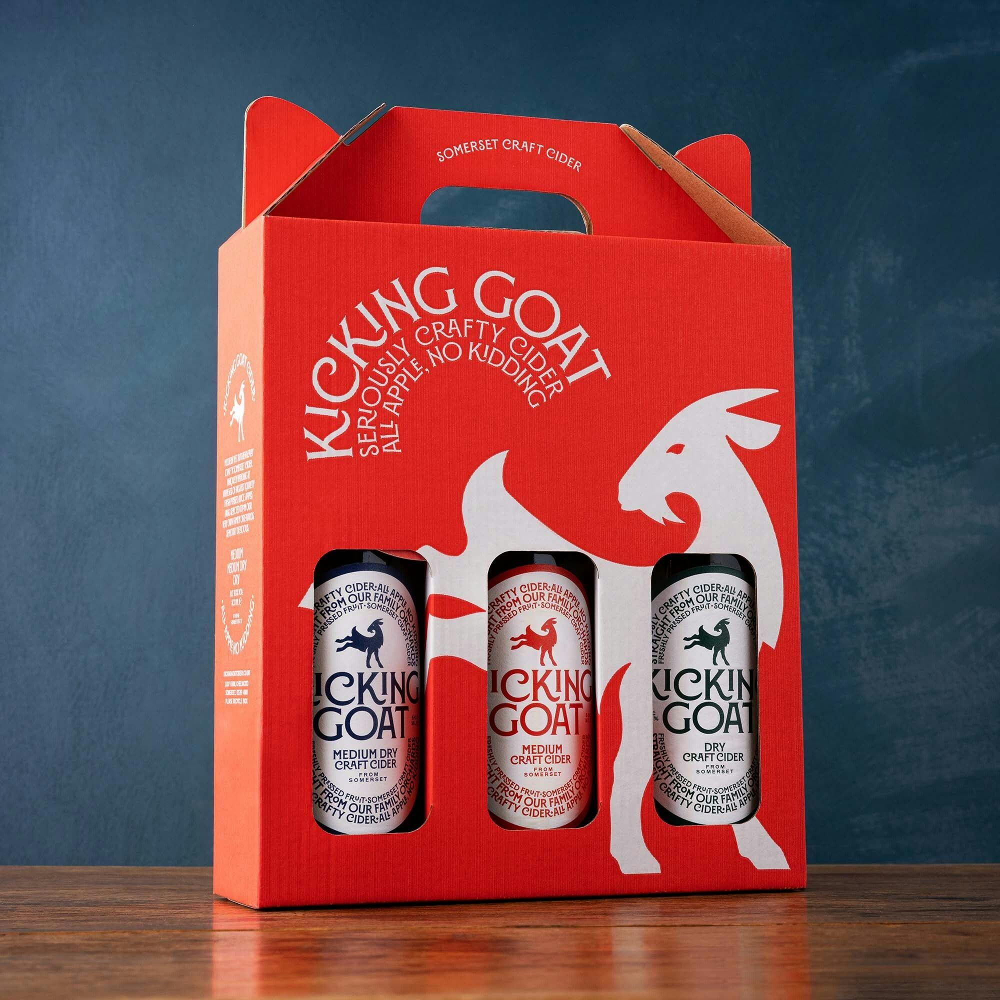 kicking goat cider packaging