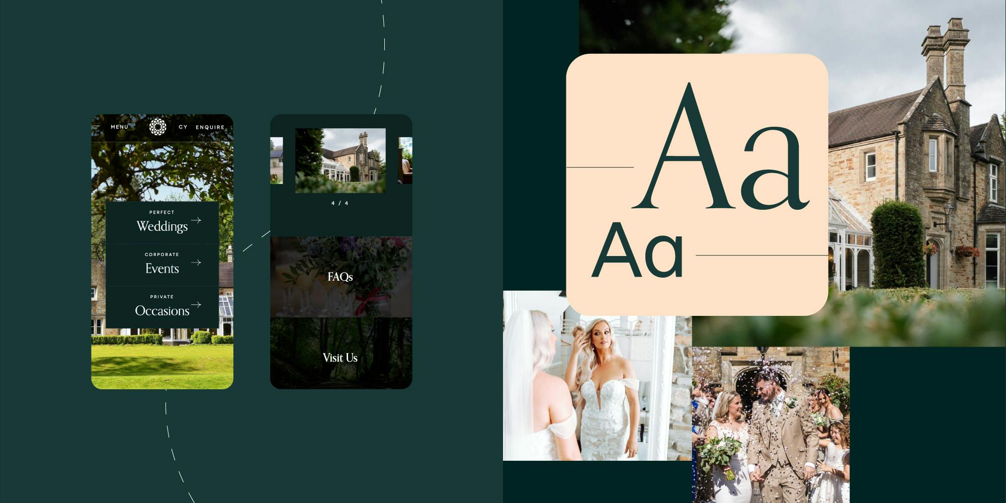 wedding venue brand design wales