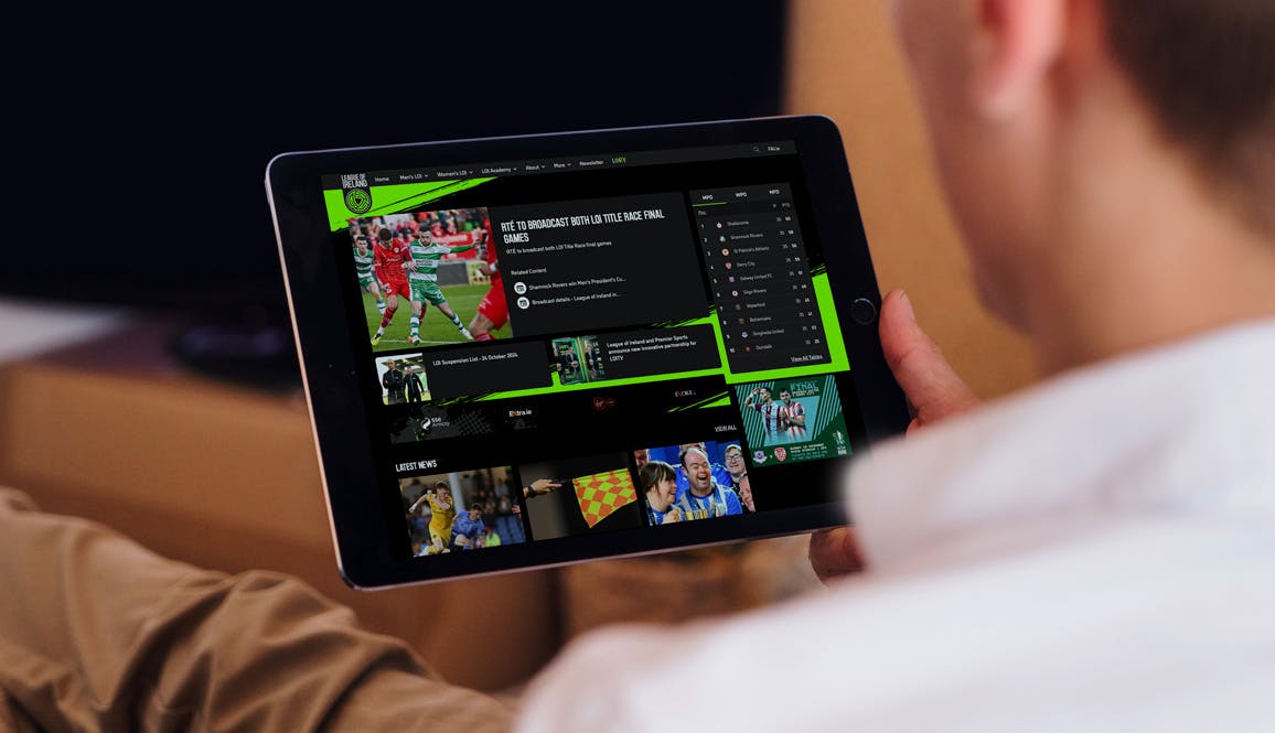 league of ireland website by limegreentangerine