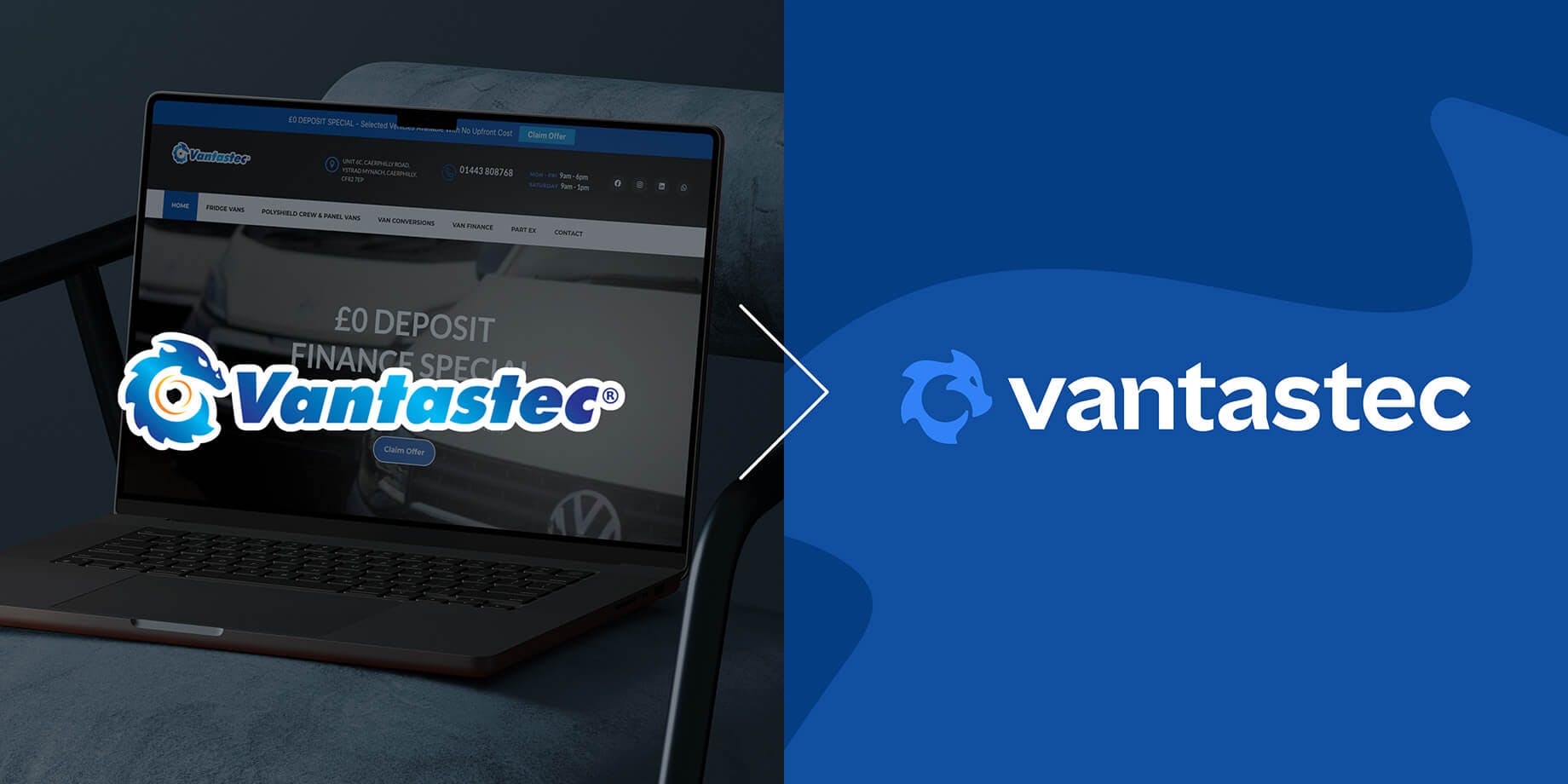 before and after vantastec rebrand