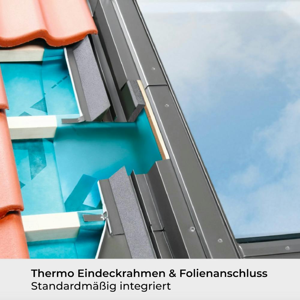 Dachfenster mit Thermo-Eindeckrahmen 
