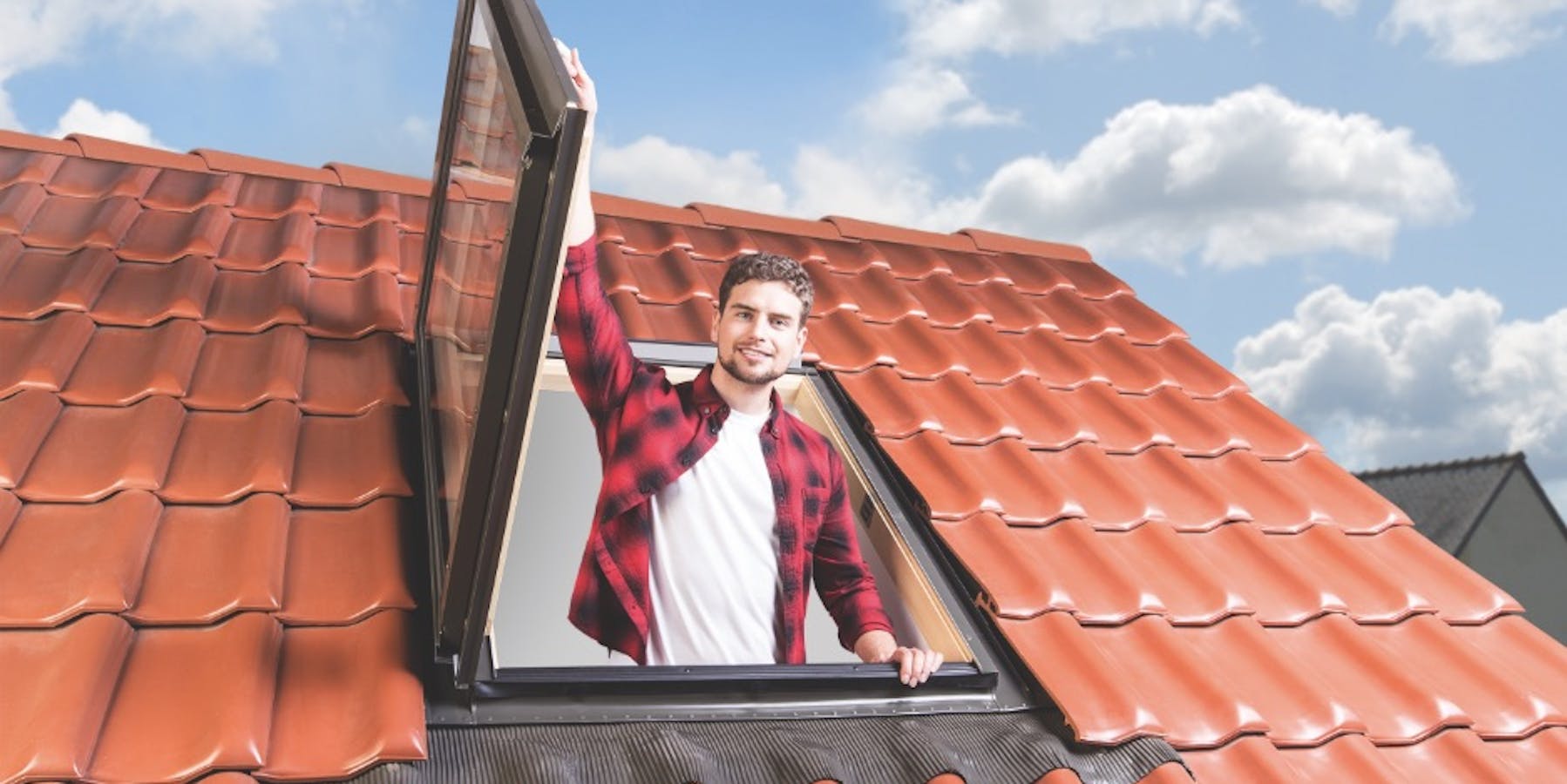 Dachfenster Notausstieg für Schornsteinfeger