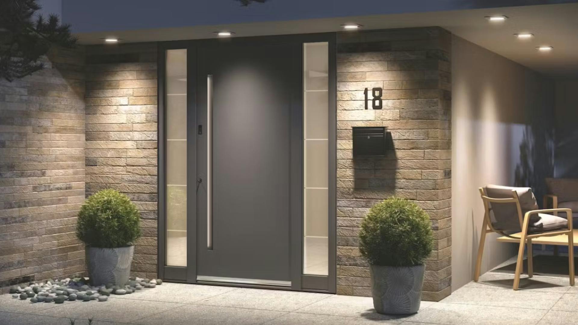 Schüco Haustür im Abendlicht Schüco Haustür im Abendlicht