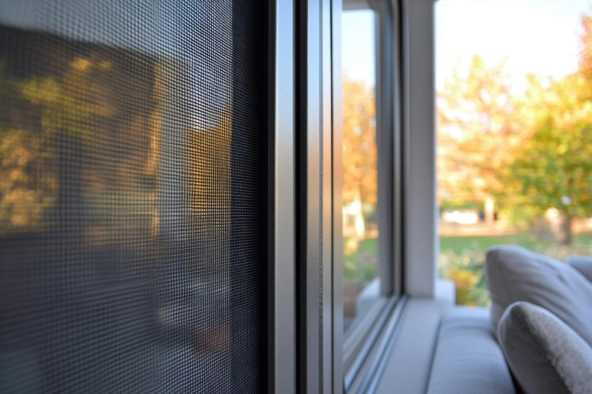 Schüco Fenster mit integrierten Insektenschutz