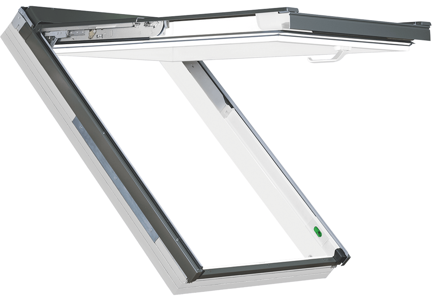 Geöffnetes Klappschwingfenster