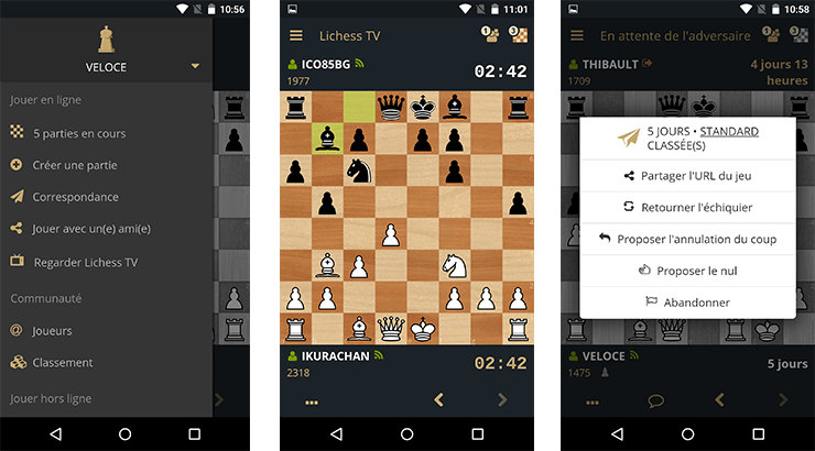 Como é que o aplicativo de xadrez Lichess, do site lichess.org