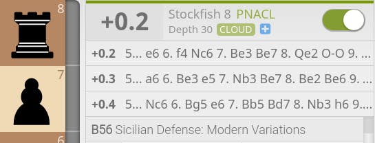 lichess.org on X: You'll also notice in Lichess cloud analysis that some  key lines have been analyzed by Stockfish to extreme depths. Somebody left  their computer on overnight for this one 😀 (