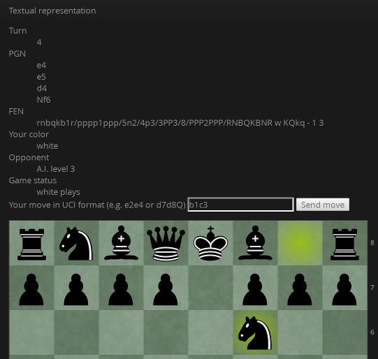 Lichess - play with the computer - level 3 