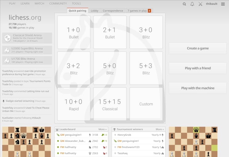 lichess.org on X: Here are some Lichess v2 sneak peeks. The website will  scale to any screen size, and it's also even lighter and faster than  before! Read more about Lichess v2