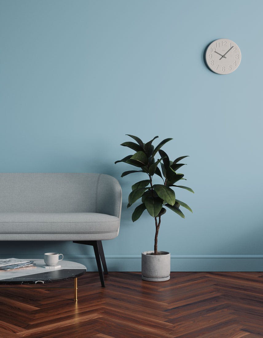 Blue 04: Mid Blue Grey Paint - Designer Wall Paint | Lick