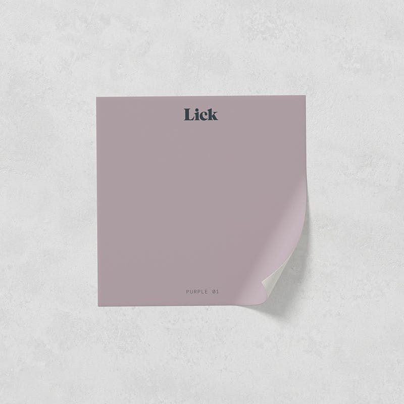 Lick peel and stick paint sample in Purple 01