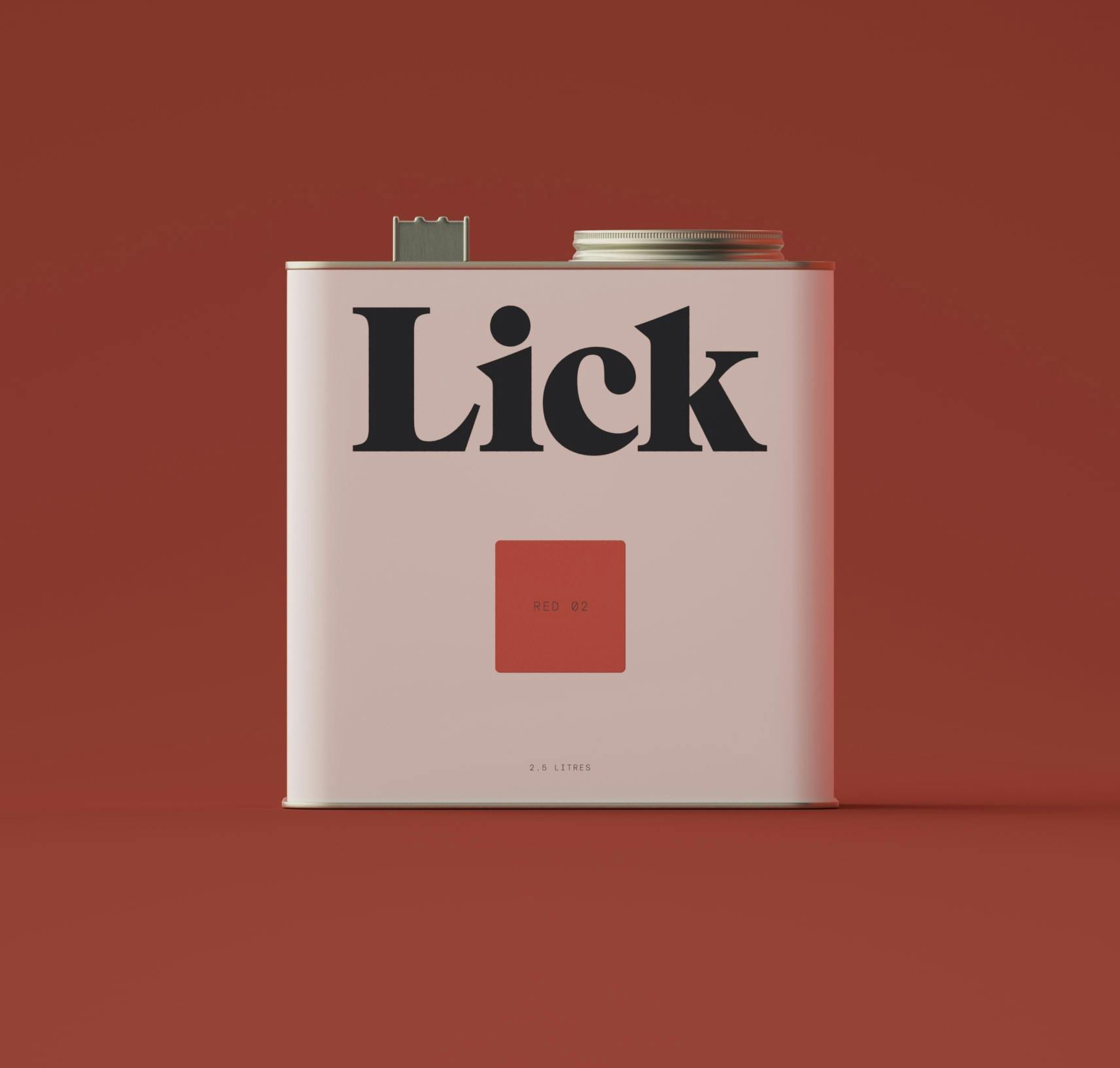 Lick Red 02 Paint 2.5L Tin