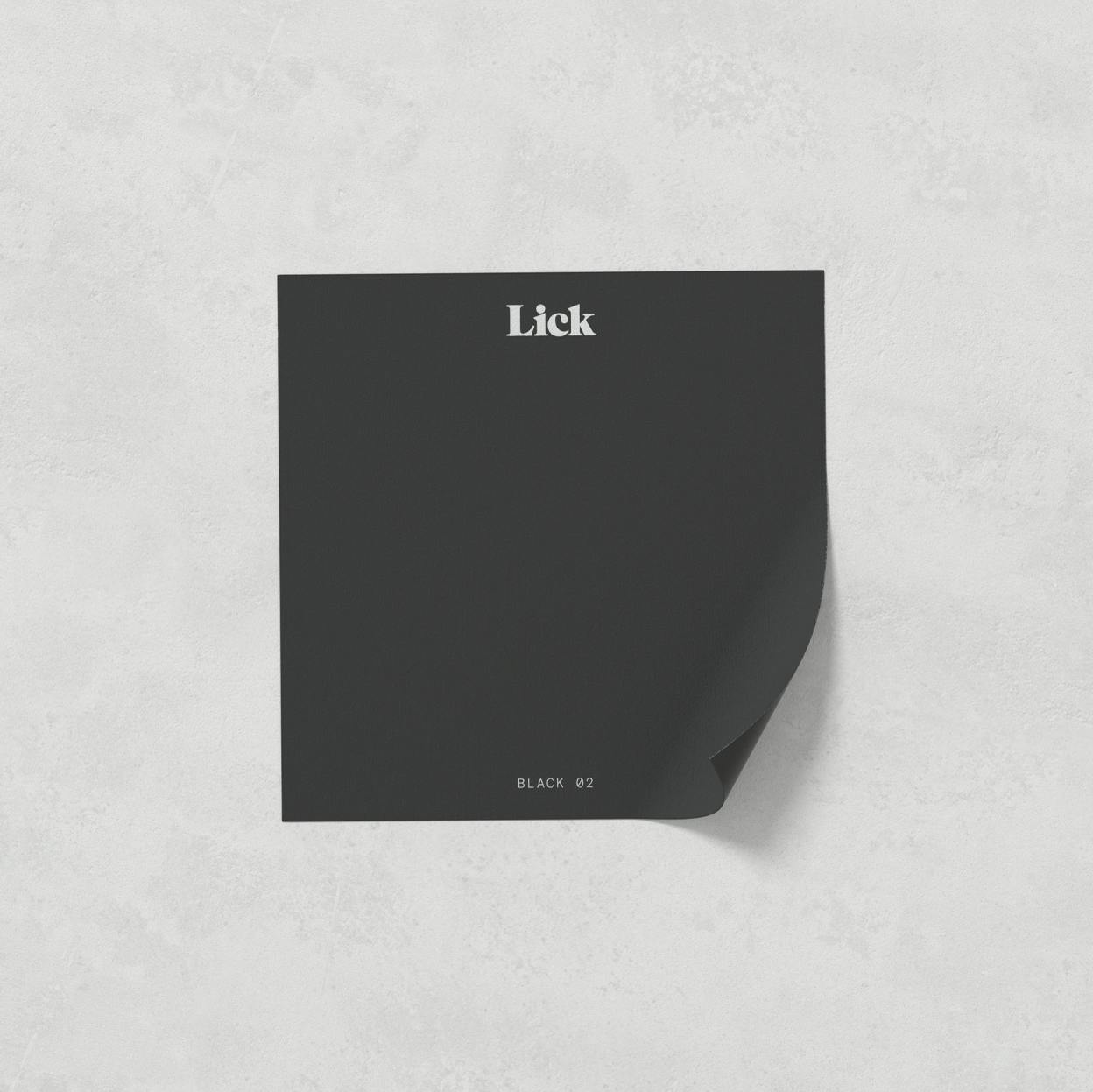 Lick peel and stick paint sample in Black 01