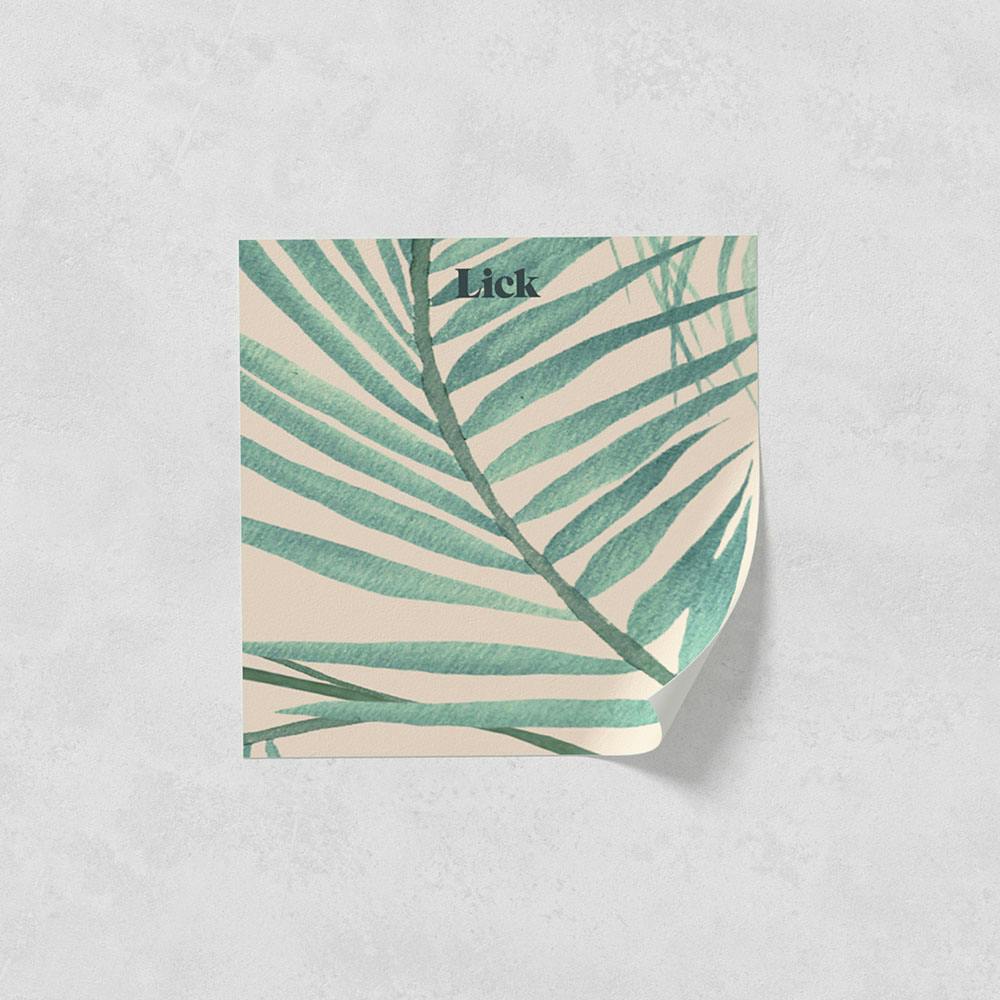 Lick peel and stick wallpaper sample in Jungle 02