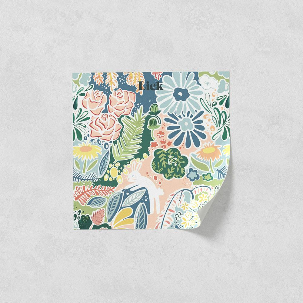Lick peel and stick wallpaper sample in Enchanted Forest 01