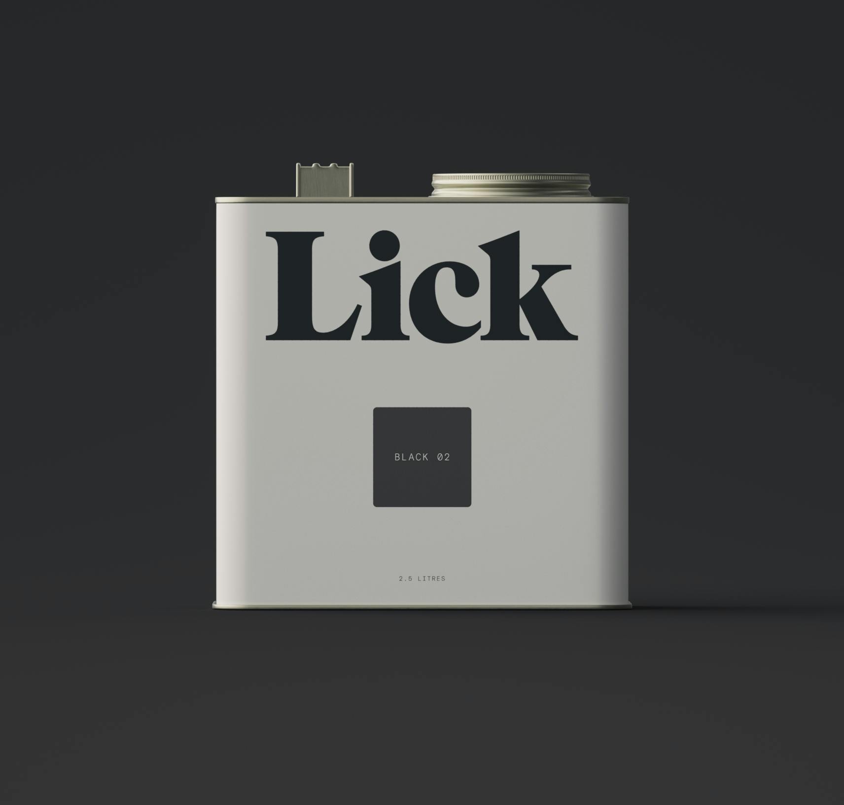 Lick Black 02 Paint 2.5L Tin