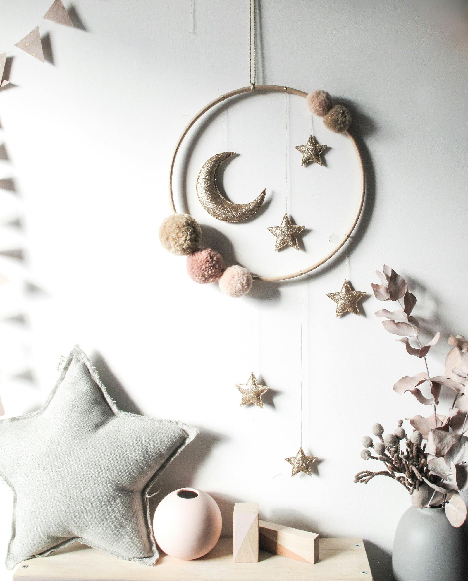 Homemade starry night decor