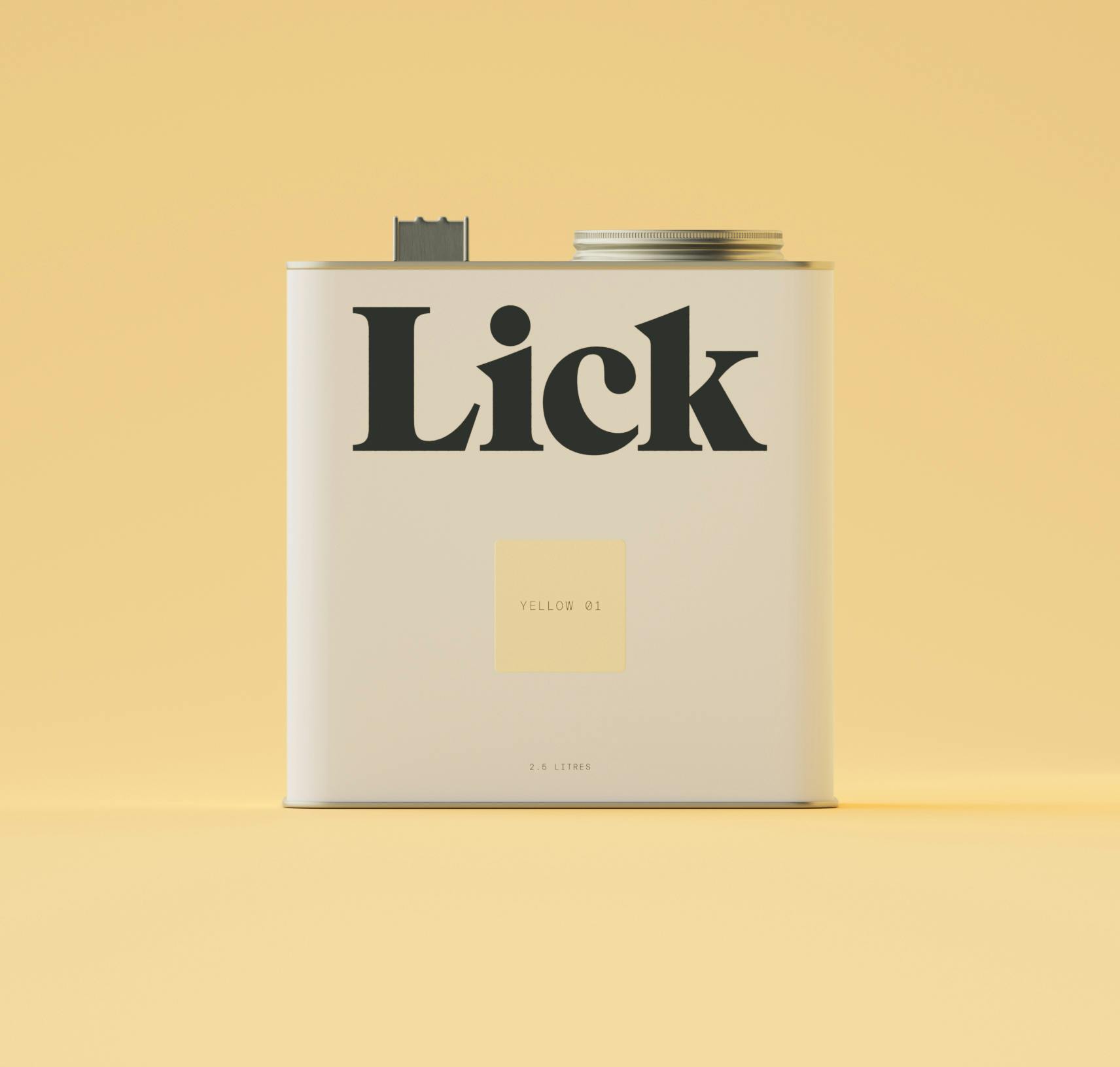 Lick Yellow 01 Paint 2.5L Tin