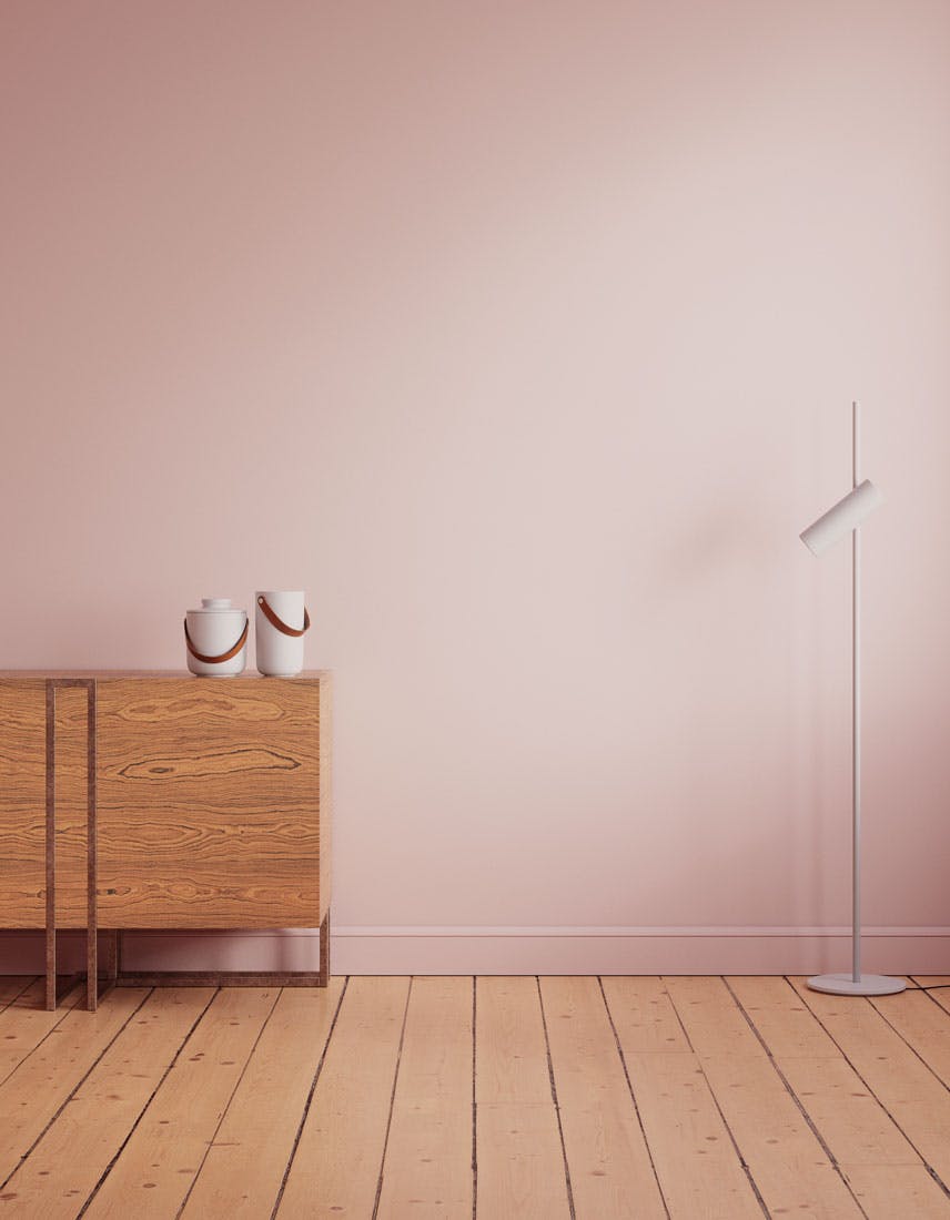 Kitchen scene decorated with Lick Pink 03 paint