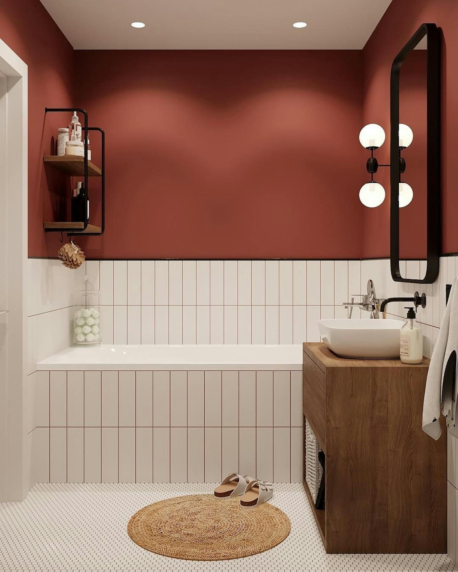 ruggine terracotta tiles mondodesign kamar mandi faucet terracota carrelage abbinamenti lick sherwin digsdigs interiordesign aries