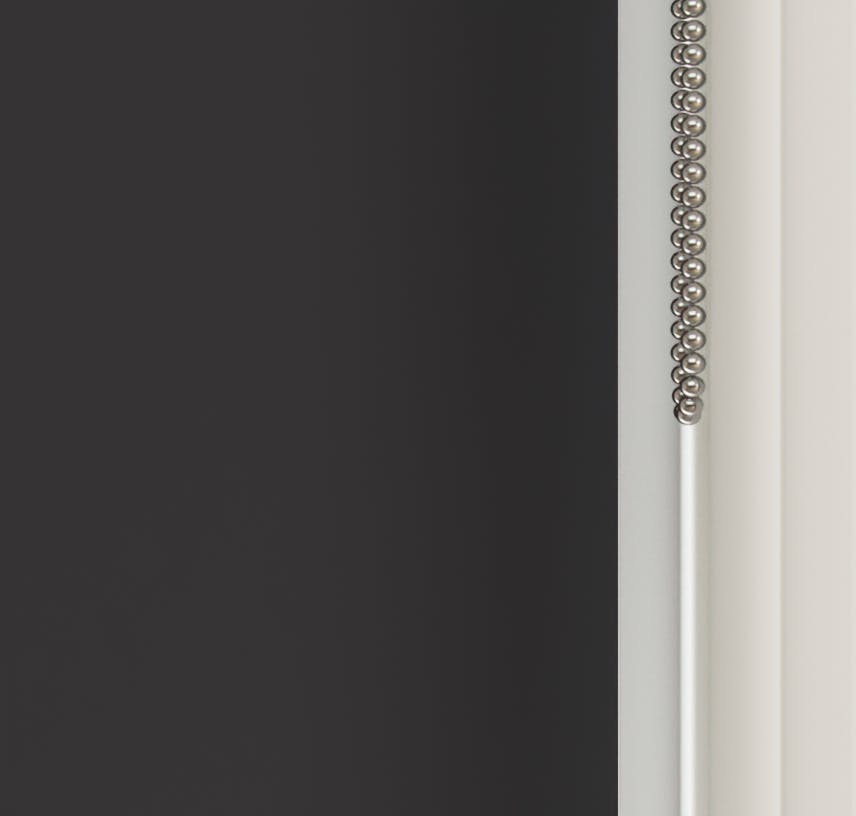 Close up view of Lick Black 02 roller blinds
